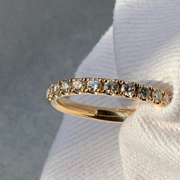 Riviera Pavé Diamond Ring In 18k Yellow Gold (1/2 Ct. Tw.) - Picture 9 of 16